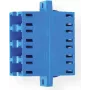 Telegärtner keramisko uzmavu LC Quad adapteris, multimode/singlemode, zils, 4 portu, cirkonija uzmavas, ≤0.2 dB ievades zudumi, panel montāža J08071A0019