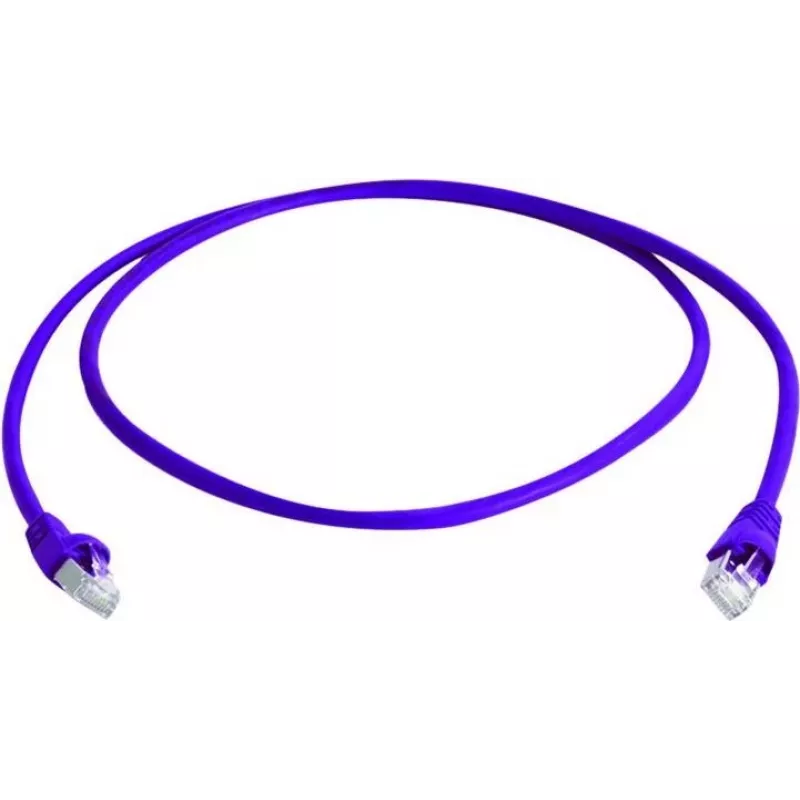 Telegärtner MP8 FS 500 Cat 6a S/FTP tīkla kabelis, RJ-45 male to RJ-45 male, 0,5 m, violets, snagless