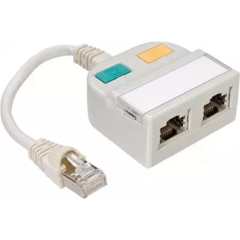 TELEGÄRTNER T-Adapter Cat5e uz 100Base-T/ISDN RJ45 sadalītājs (J00029A0013)