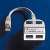 Telegärtner Token Ring sadalītājs RJ45 male uz 2x RJ45 female, ekranēts, gaiši pelēks J00029A0011
