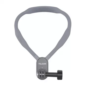 TELESIN Kakla siksna sporta kamerām un telefoniem - Magnētiskā ātrā atvienošana, ergonomisks dizains, Melns