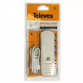 Televes 39550 Mājas TV signāla pastiprinātājs ar F-tipa savienotājiem - 3 izejas (2+TV): VHF/UHF – Auto LTE