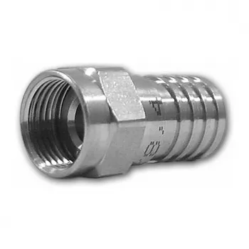 Televes FCR70 F-Type Spraudnis 7 mm Koaksiālajam Kabelim, Niķelēts Misings, 75 Om, 0-3000 MHz