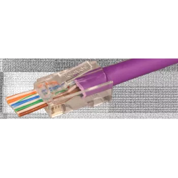 TELEVES RJ45 vīrišķais Pass-Through UTP Cat6 savienotājs (209906)