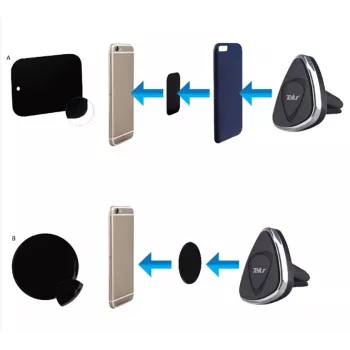 TELLUR Car Phone Holder Magnetic, Air Vent Mount, Black