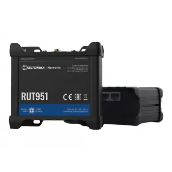 Teltonika RUT951 Dual SIM eSIM 4G LTE Cat 4 Wi-Fi Router ar Lielbritānijas barošanas bloku