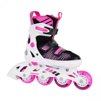 Tempish Gokid Girl bērnu regulējamās skrituļslidas meitenēm, EU 29-32 – 64mm PU riteņi, ABEC 5 gultņi, rozā/balta/violeta