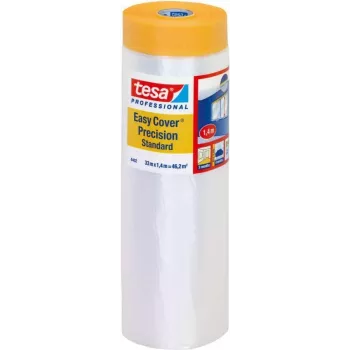 tesa 04402-00003-01 Easy Cover® maskēšanas plēve ar integrētu līmlenti, 33 m x 55 cm, HDPE, kreppapīra lente, akrila līme, aizsardzība krāsošanas laikā iekštelpās