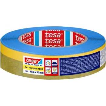 tesa 04460-00002-00 precīzijas maskēšanas lente no washi papīra 25 m x 30 mm, dzeltena