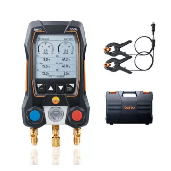 testo 550s digitālais kolektors ar Bluetooth un 2 bezvadu temperatūras skavām (0564 5501)