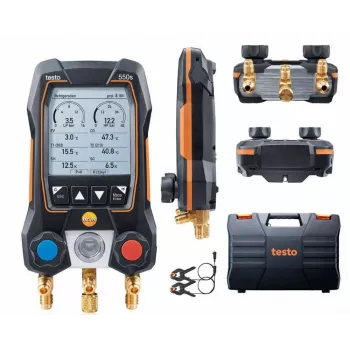testo 550s digitālais kolektors ar Bluetooth un 2 bezvadu temperatūras skavām (0564 5501)