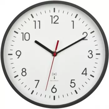 TFA 60.3550.01 Radio Wall Clock 24,5 cm x 4,2 cm Black