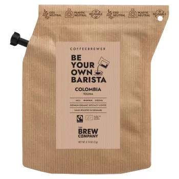 The Brew Company Colombia Medium Roast maltā kafija Brew Bags iepakojumā, 100% Arabica, Fairtrade, 20 g vienai porcijai