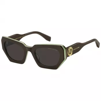 THE MARC JACOBS Sieviešu saulesbrilles MARC851/S - Kaķacs formas acetāta rāmis, pelēkas gradienta lēcas, 52mm