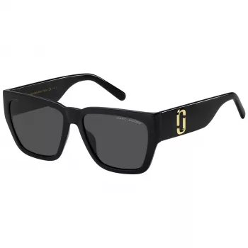 THE MARC JACOBS Sieviešu saulesbrilles MARC646S807 – kvadrātveida acetāta rāmis, pelēkas gradienta lēcas, UV400 aizsardzība, 57 mm lēcu platums