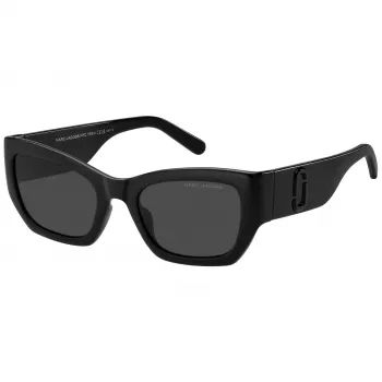 THE MARC JACOBS Sieviešu saulesbrilles MARC723S807 - Melns acetāta rāmis, Pelēkas polikarbonāta lēcas, 53mm