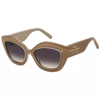 THE MARC JACOBS Sieviešu saulesbrilles MARC800SDLN - Melns rāmis, pelēki gradienta lēcas, 52mm