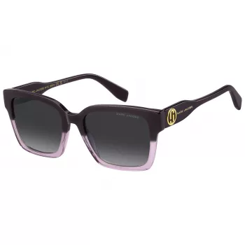 THE MARC JACOBS Sieviešu saulesbrilles MARC814SB3V – melns acetāta rāmis, pelēki gradienta lēcas, 53mm