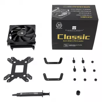 Thermalright AXP90-X36 Black Zema profila CPU dzesētājs, 92mm PWM ventilators, ITX, Intel & AMD
