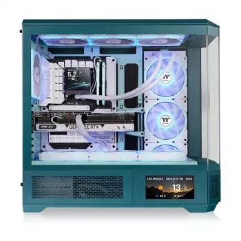 Thermaltake 6.0 collu LCD paneļa komplekts View 600 TG – melns, USB 2.0, 480x800, PC monitoring