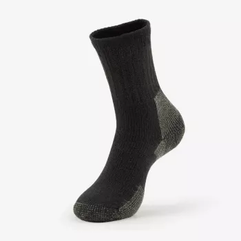 THORLO'S vīriešu Maximum Cushion Crew pārgājienu zeķes – melnas (KX0000-BLK-M)