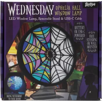 ThumbsUP! Window Lamp - Wednesday - Ophelia Hall - LED dekoratīvais silueta gaismeklis - ar bateriju - melns