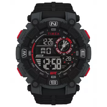 TIMEX Vīriešu Digitālais Kvarca Pulkstenis TW5M53700 50mm Melns Sveķi Silikons