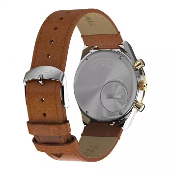 Timex TW2W64400 vīriešu lauka pulkstenis 42mm, melns ciparnīca, brūna ādas siksna