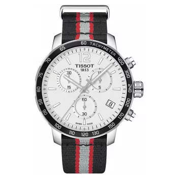 TISSOT T-Sport PRC 200 Vīriešu Šveices Kvorca Hronogrāfa Pulkstenis 42mm Nerūsējošais Tērauds Melns Ciparnīca