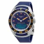 TISSOT T-Touch II vīriešu pulkstenis T056420270410 – 45mm titāna korpuss, zila gumijas siksniņa, Šveces kvarca hronogrāfs ar altimetru, barometru, kompasu, termometru