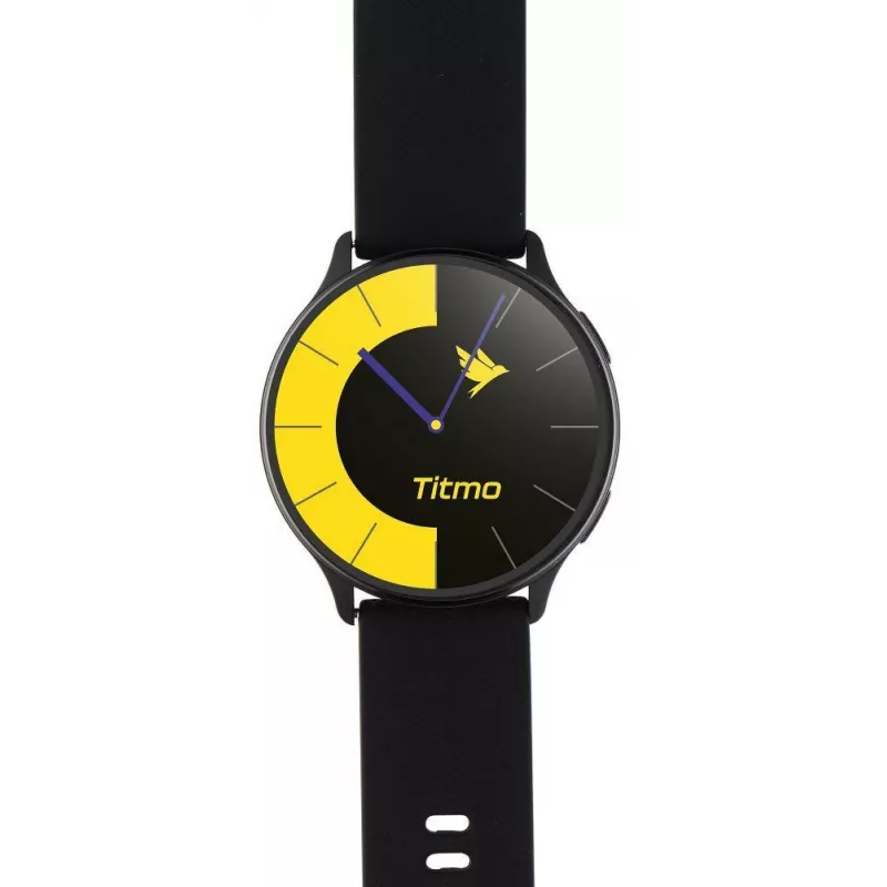 TITMO O-200 viedpulkstenis ar AMOLED, GPS, kompasu, Bluetooth, pulsa mērītāju, IP68, 400 mAh, melns