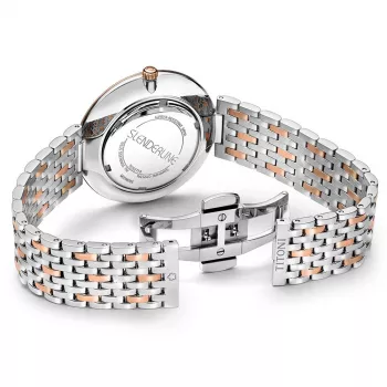TITONI Airmaster vīriešu pulkstenis TQ52718SRG606 37mm Šveices kvarcs sudraba ciparnīca brūna ādas siksniņa