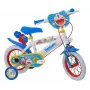 Toimsa Doraemon 12 Bērnu velosipēds - 12 collu riteņi, tērauda rāmis, zils/balts
