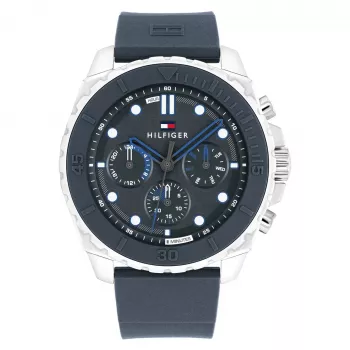 Tommy Hilfiger vīriešu pulkstenis 1710687 analogais kvarca 48 mm nerūsējošais tērauds zils ciparnīca
