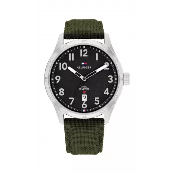Tommy Hilfiger Damon vīriešu kvarca analogs pulkstenis 1710593 43mm zils ciparnīca nerūsējošais tērauds