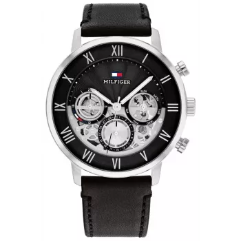 Tommy Hilfiger Damon vīriešu kvarca pulkstenis ar nerūsējošā tērauda aproci, 40mm, zils ciparnīca 1710565