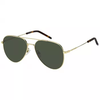 Tommy Hilfiger vīriešu TH2111GSJ5G taisnstūra saulesbrilles – spīdīgi melns rāmis, pelēkas lēcas, 60/16/150 mm