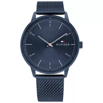 Tommy Hilfiger vīriešu pulkstenis 1791841 43mm nerūsējošais tērauds zils ciparnīca