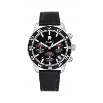 Tommy Hilfiger vīriešu pulkstenis 1792162 41mm nerūsējošais tērauds zils ciparnīca brūna āda