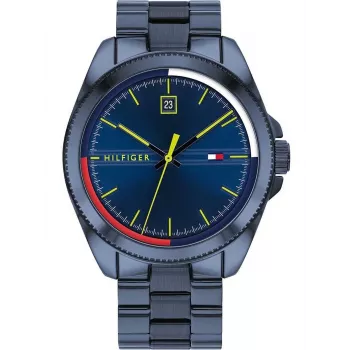 Tommy Hilfiger vīriešu pulkstenis TH1791689 ar 44 mm korpusu, zilu ciparnīcu un detašējamu aizdari