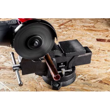 TOPEX Swivel Locksmith Vise 125 mm ar 360° rotējošu pamatni un laktu