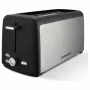 Tornado TTA-7402-GS 2 Slice Toaster - 1400W Pop-Up Toaster ar 7 līmeņu grauzdēšanu, Melns/Sudrabs