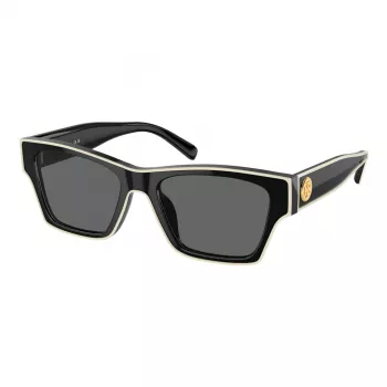 Tory Burch TY7207U200487 Sieviešu kaķacs formas saulesbrilles - caurspīdīgs brūns rāmis, brūnas gradienta lēcas, 53mm