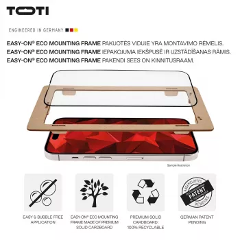 TOTI PREMIUM 3D rūdīta stikla aizsargplēve pilnam ekrānam Samsung Galaxy S25 Ultra