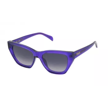 TOUS Sieviešu saulesbrilles STOB855303GB Havana Acetāta Kvadrātveida Rāmis Brūns Gradienta Lēcas 53mm