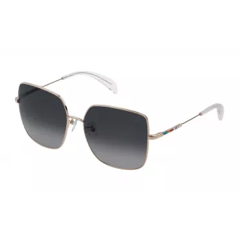 TOUS Sieviešu Saulesbrilles STO403S580300 – Melns Acetāta Rāmis, Pelēkas Polikarbonāta Lēcas, UV400 Aizsardzība, 58 mm Lēcas Platums