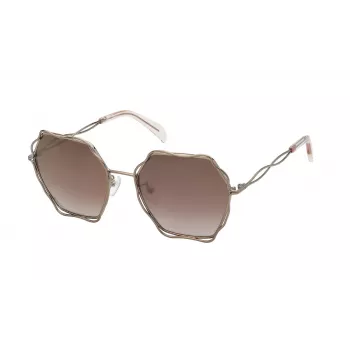 TOUS sieviešu saulesbrilles STO445-57A39G kaķacs formas acetāta ietvars Havana Brown Tortoise 57/19/140 mm UV400