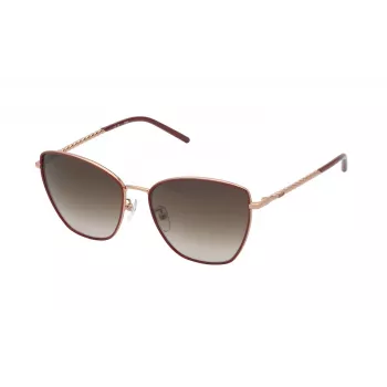 TOUS Sieviešu Saulesbrilles STO459-5708FC Butterfly/Cat-Eye Havana Brūns Acetāta Rāmis Brūnas Gradienta Lēcas UV400
