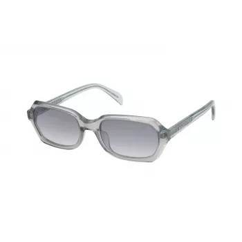 TOUS sieviešu saulesbrilles STOB44-5409RM Butterfly Cat-Eye acetāta rāmis melns, rožu zelta spoguļstikls 54mm