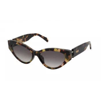 TOUS Sieviešu Saulesbrilles STOB84V5501GQ Cat Eye Acetāts Havana Brūns Gradienta Lēcas 55mm